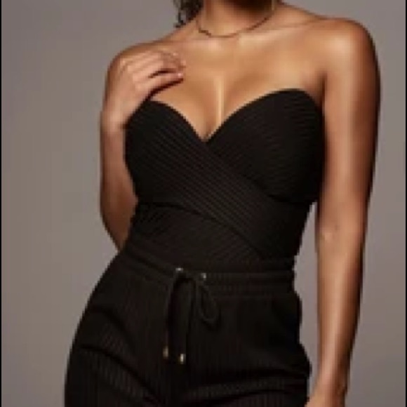 JLUXLABEL Tops - JLUXLABEL | Black Charlene Bustier Top| Large 🌙